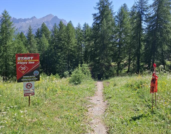 Flowy Line_Puy Saint Vincent - départ à 1800m, sommet des Prés